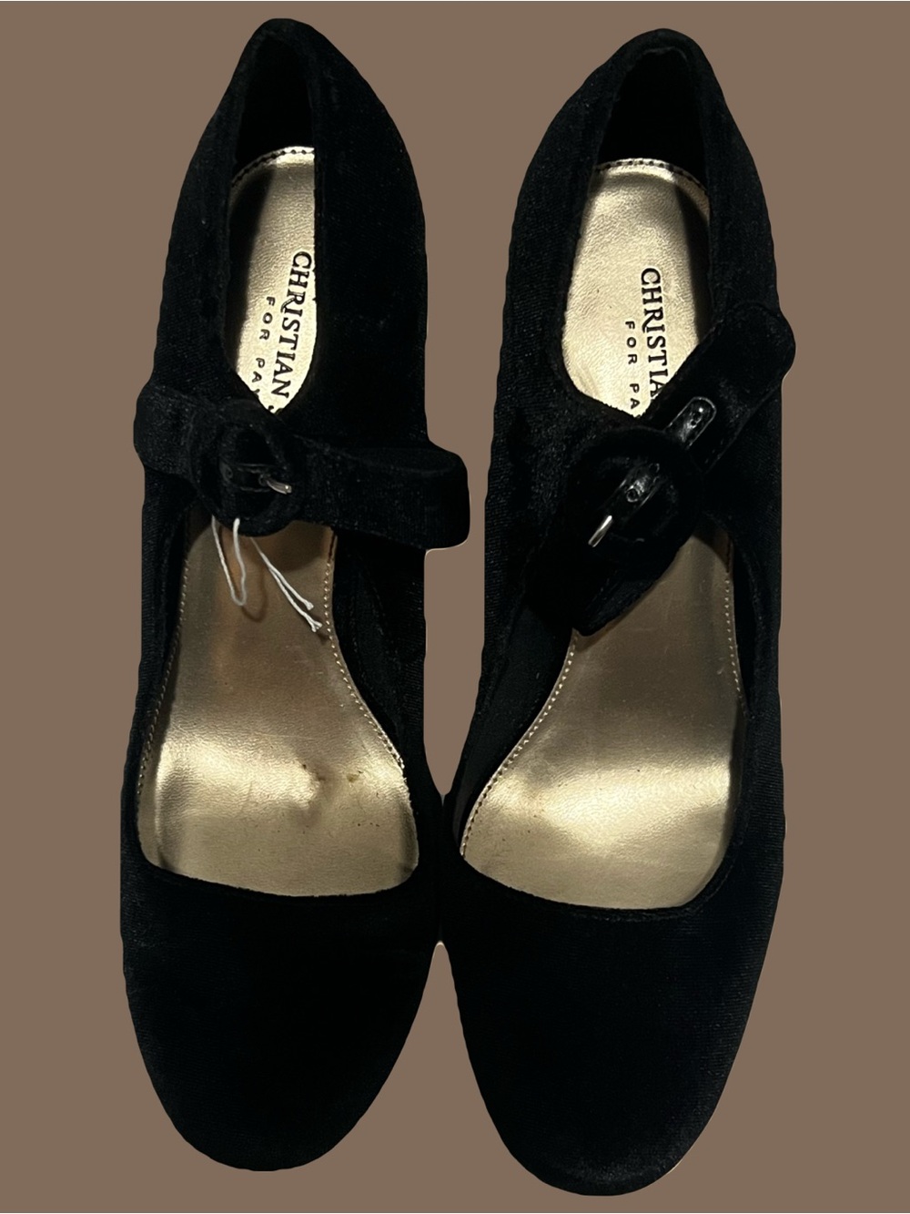 Christian Siriano Black Velvet Mary Jane Pumps